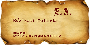 Rékasi Melinda névjegykártya